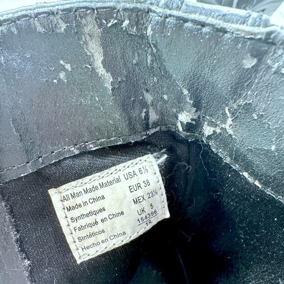 Brash Combat Boots Black Lace Up Zipper Women 6 1/2 READ Goth Grunge E-Girl Y2k - Picture 13 of 14